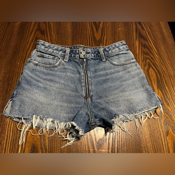 Abercrombie & Fitch Annie high-rise Jean shorts women’s 28 / 6 Cut off EUC boho - Picture 4 of 16